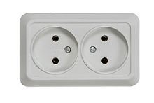 Розетка накладная без заземления ASD Bolleto 7102 2-м. белый картинка